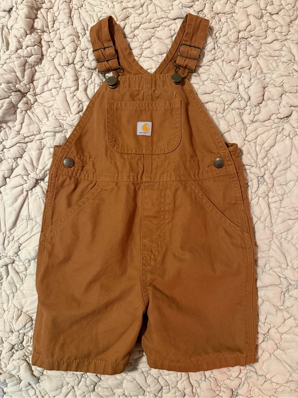 Carhartt Kids' Tan Brown Short Overalls